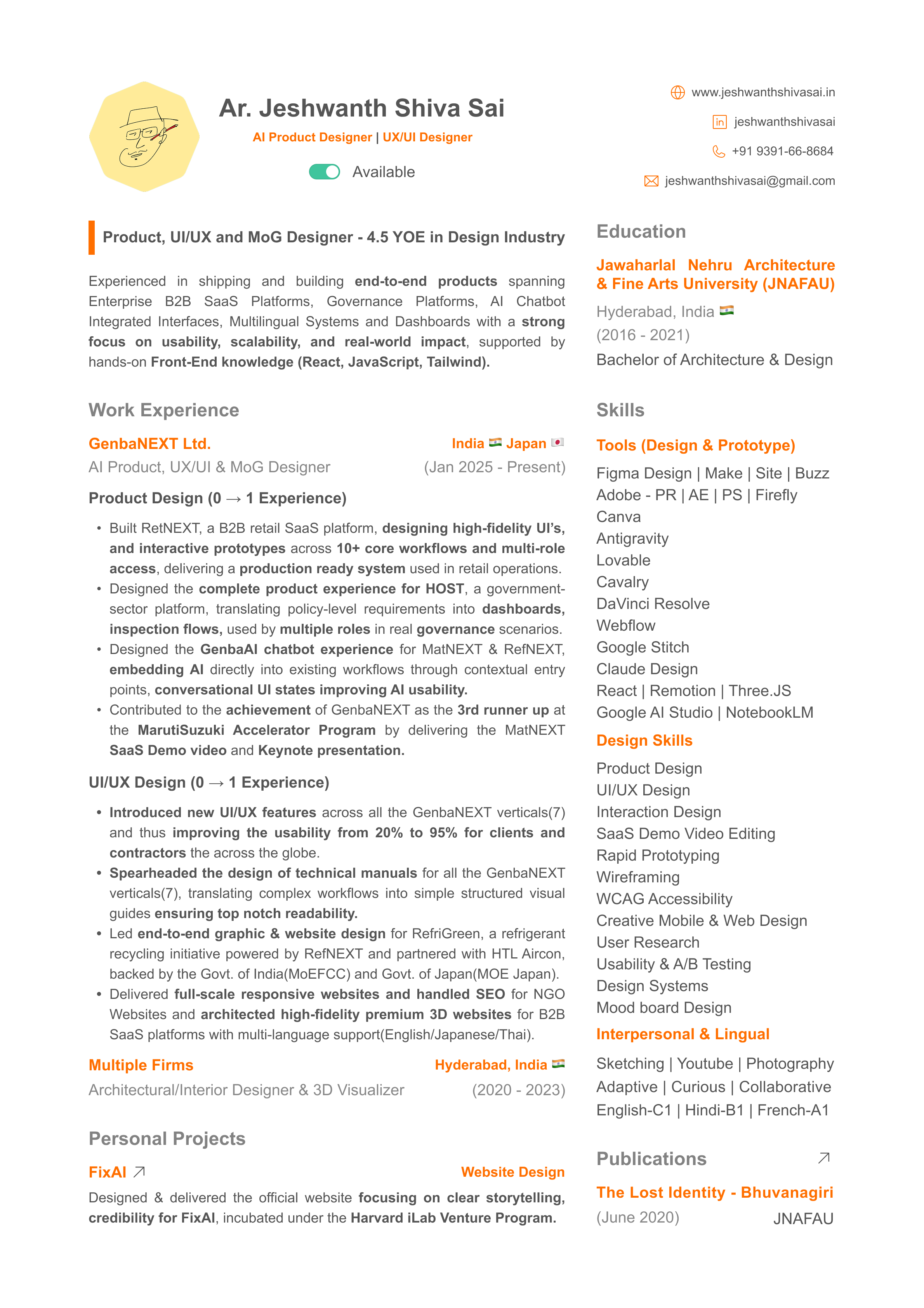 Jeshwanth Shiva Sai Resume